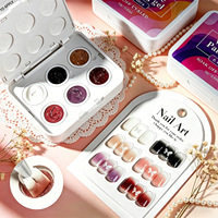 Gel de Nail Art 6 Couleurs Effet Dégradé Bonbon, Gel de Peinture Effet Blush, Couleurs Riches, Logo Personnalisé, Marque Privée, Vente en Gros Usine