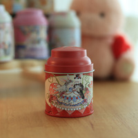 1 pièce dans une boîte en fer blanc, boîte à bonbons de mariage mini peinte à la main en forme de nez de cochon, boîte de rangement ronde pour thé en forme de fleur