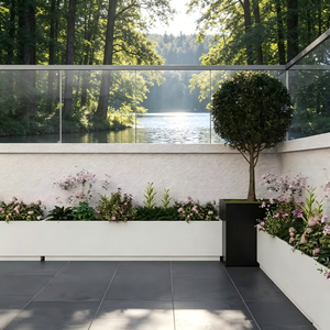 Jardinière carrée lumineuse moderne en métal écologique pour balcon, jardin et <span class=keywords><strong>terrasse</strong></span> - Product Image 5