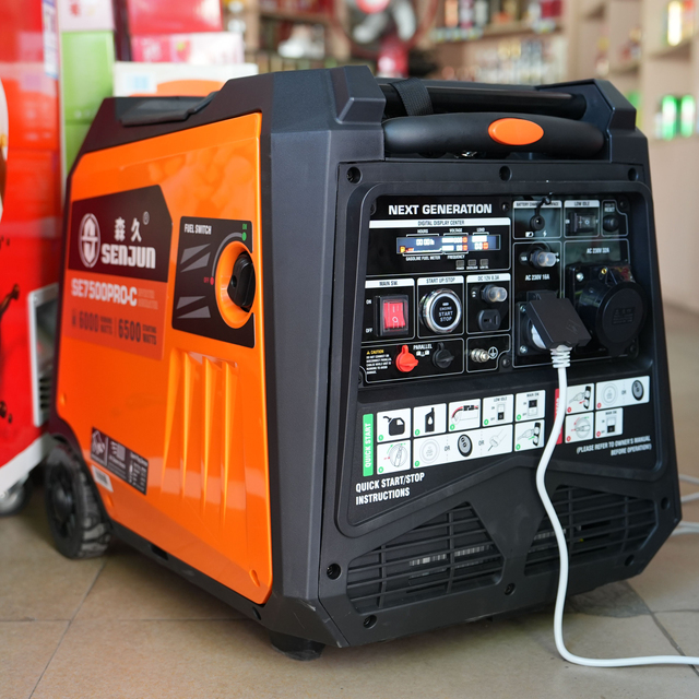 Factory Wholesales 6KW Silent Gasoline Gas Inverter Generator Home 5500W 220V Petrol Electric Dual Fuel Generator With Wheels