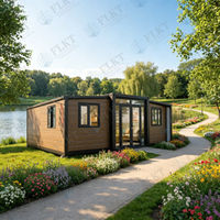 Maison conteneur extensible étanche FLKT à aménagement personnalisé, garantie 2 ans, usine source, maison modulaire préfabriquée moderne