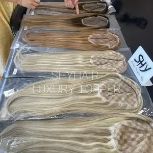 Vente en gros Vietnam Human Luxury Balayage Hair Topper Silk Base/Q6/Mono + Fish Net 5.5*6.5 6*7 In Qingdao Factory