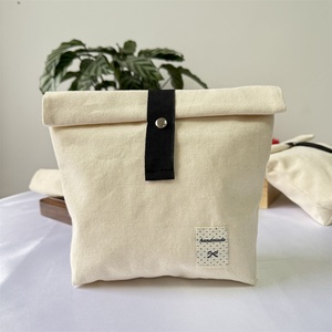 BSCI Eco-friendly Canvas Cotton <b>Envelope</b> Purse Dust Bag for <b>Gift</b> Handbag Custom Logo Luxury Canvas Cotton Dust Pouch - Product Image 2