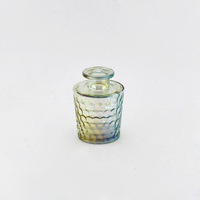 Bouteille de diffuseur de parfum en verre irisé holographique vide Transparent coloré de vente chaude pour la décoration intérieure