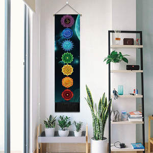 Sette Chakra Decorativo Appeso A Parete Arazzi Della Boemia Tarocchi Fase Nappa Arazzo Boho Art Arazzi Per La Camera Da Letto Ufficio Decor - Product Image 4