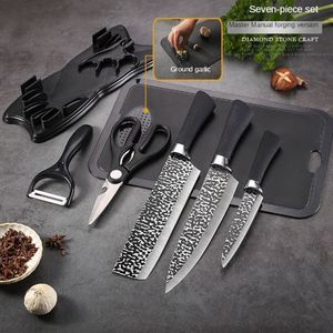 Juego de Cuchillos de Cocina Negros de Acero Inoxidable de 7 Piezas con Bloque, Proveedor de Yangjiang, China - Product Image 6