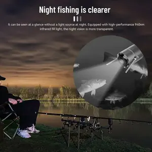 Caméra de pêche sous-marine JXI ultra-claire avec écran tactile 4,3 pouces, étanche, vision nocturne infrarouge, détecteur de poissons, écran LCD rotatif - Product Image 2