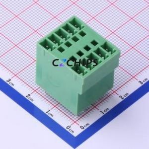 KF2EDGVH-3.5-2*5P Plug-in Terminal Block Through hole,P=3.5mm Connector Board-to-Board / Socket - Closed 2x5P 3.5mm Green - Product Image 1