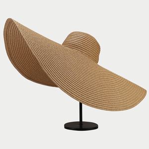Sombrero de Paja Extra Grande, Duradero y Transpirable, Ligero y Fácil de Transportar, para Mujer, Protección Solar, Tela de Papiro, PVC, para Vacaciones - Product Image 2