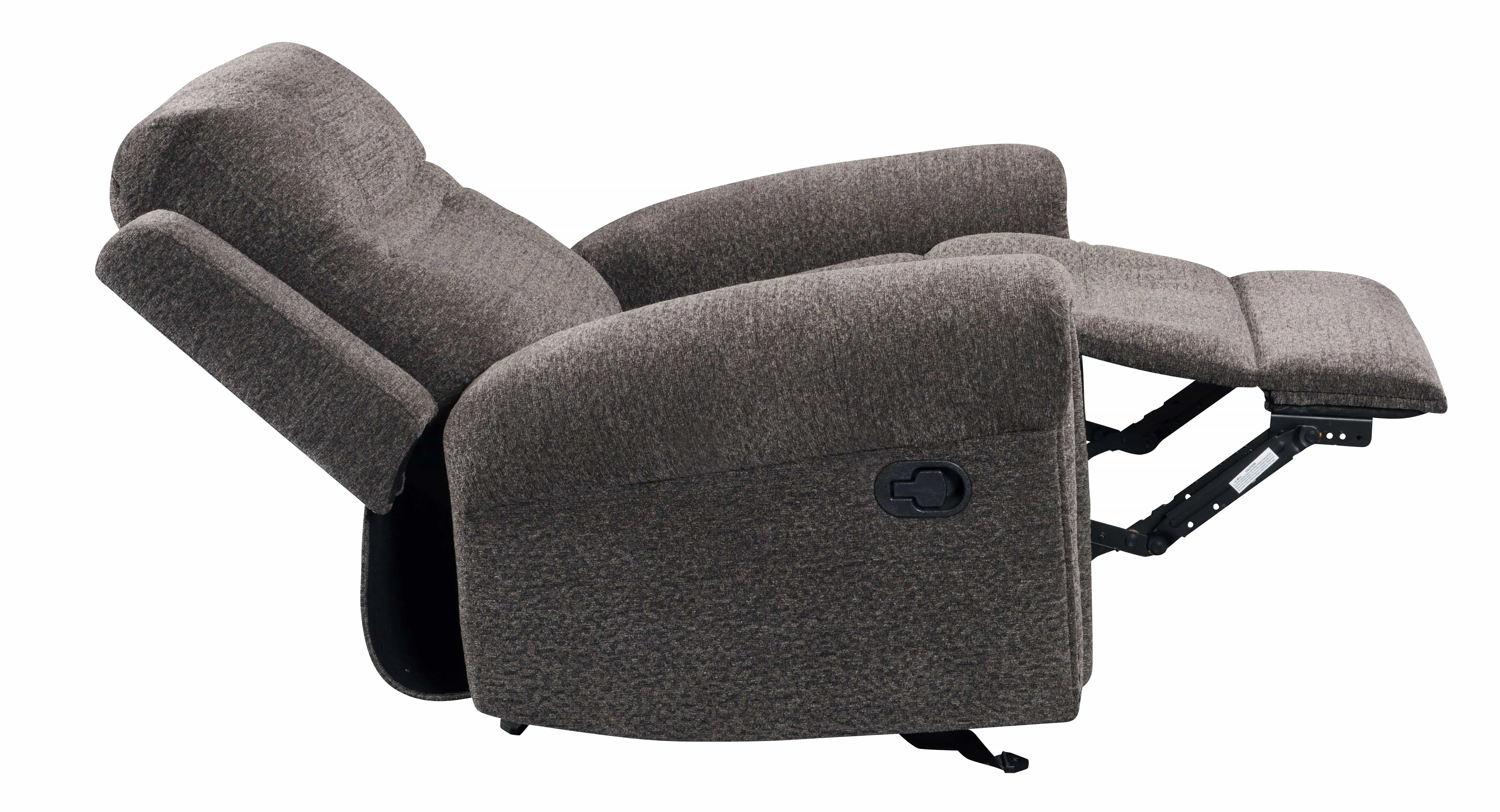 Chaise inclinable en cuir brun bras cloué canapé inclinable à air canapé de mouvement pour le salon à la maison