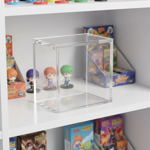 Boîte à figurines magnétiques en acrylique moderne pour cartes de jeu Pokémon Vitrine transparente anti-poussière Boîte aveugle empilable Mallette de rangement - Product Image 1
