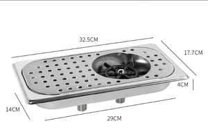 BR612-1 Lavavasos Portátil Moderno y Sostenible de Acero Inoxidable para Mostrador, con Activación por Presión, para Cafetería - Product Image 2