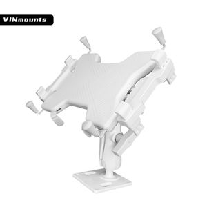 VINmounts Medical Use 12.7-15.6 Inch Reinforced Nylon <b>Tablet</b> Back Clip White Adjustable Holder <b>for</b> Healthcare Equipment Cart - Product Image 1