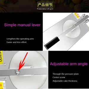 Máquina de prensa Manual para pasteles, máquina de bollos de masa de cebo de maíz para pasteles atrapados a mano de acero inoxidable, equipo para pizza y bollos - Product Image 3