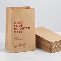 Sac en papier kraft écologique à soufflets latéraux pour emballage de desserts et bonbons, impression personnalisée, de l'usine ECO Source