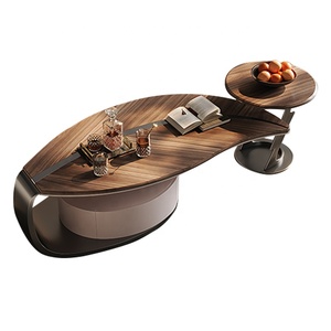 Tavolino <span class=keywords><strong>da</strong></span> Caffè di Design Moderno e Lussuoso, Forma Speciale, per Soggiorno, in Legno di Noce di Alta Qualità - Product Image 6
