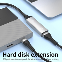 Câble d'extension actif USB 3.0 DFX 25m, conducteur en cuivre pur, gaine en PVC, cordon femelle Type C, port d'alimentation pour VR