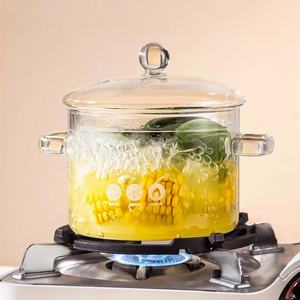 Grande Cocotte de Cuisine en Verre Borosilicate <span class=keywords><strong>Transparent</strong></span> à Double Anse - Product Image 4