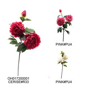 Flores de Peonía de Plástico al por Mayor, Plantas y Flores Artificiales, Ramo de Flores para Decoración de Bodas - Product Image 2