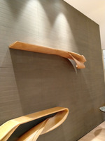 Art déco sur mesure, écologique, en bois courbé, art mural à grande échelle, décoration intérieure, table console pour hall d'hôtel, sculpture, salon