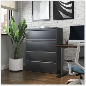 Meuble de classement latéral Alera 42'' x 18,63'' x 52,5'' couleur anthracite avec 4 tiroirs pour dossiers format légal/lettre/A4/A5 - Product Image 3