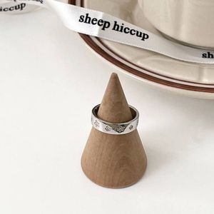 <b>Silver</b> Ruitai S925 <b>Sterling</b> <b>Silver</b> Flower <b>Adjustable</b> <b>Ring</b> Women Korean Style Everyday Wear - Product Image 3