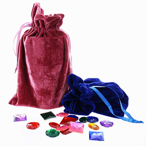 廉价定制标志天鹅绒塔罗牌符文包项链珠宝手表小物品6英寸<span class=keywords><strong>X</strong></span> 9英寸天鹅绒拉绳包圣诞礼物 - Product Image 4