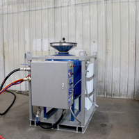 Machine de sablage humide sur palette 280L, 0,5-0,7 MPa, avec tuyau de sablage de 20m, réservoir de vapeur sans poussière, machine de sablage humide