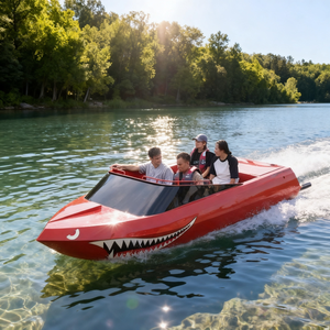 Lancha de Aluminio Compacta con Parabrisas Anticolisión, Embarcación Deportiva Personal a Motor para Lago, en Venta - Product Image 4
