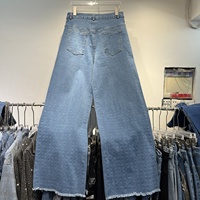 Jean en denim personnalisé pour femme, sexy, brodé, entièrement orné de cristaux, motif galaxie, écologique, décontracté, hiver, taille mi-haute, coupe large, style vintage