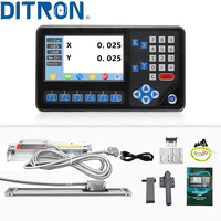Kit de lecteur numérique à 2 axes Ditron 3 mètres / Afficheur numérique LCD à 2 axes avec règle optique à grille magnétique pour tour