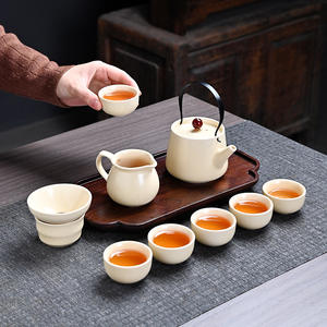 Huangru Kiln <b>Tea</b> <b>Set</b> With Teapot And Cups Gift Box For Chinese New Year Business Gifts Cost Effective - Product Image 4