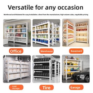 Sistema de Estanterías Industriales Ajustables sin Pernos para Paletas, 4 Niveles, Estantes de Almacenamiento de Metal y Acero Ecológicos - Product Image 6