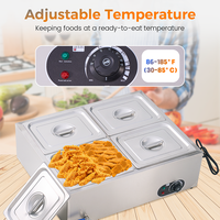 Équipement de cuisine de restauration rapide Buffet Chauffe-plats Bain Marie Présentoir pour réchauffer et tenir