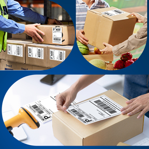 8.5x11 Inch Full Sheet Matte White Adhesive <b>Labels</b> BPA-Free Compatible with Laser & Inkjet <b>Printers</b> for Barcode Labeling - Product Image 5