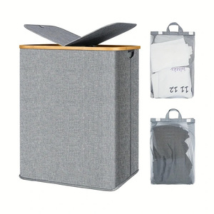 Có thể gập lại công suất lớn vải giặt giỏ với xử lý cho phòng ngủ nhà giặt lưu trữ phòng - Product Image 2