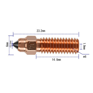 Boquilla Creality K1 de 0.4mm con Rosca M6 de Aleación de Cobre, Accesorio para Impresora 3D - Product Image 1