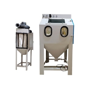 Small Cabinet Dry With Wet Manual Machine To Clear Rust Car Rust Removing Sandblaster