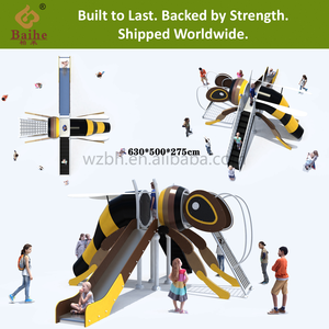 BAIHE Big Bee Landscape Playsets Iron PE Series Equipo de juegos <span class=keywords><strong>para</strong></span> exteriores Hecho de plástico duradero <span class=keywords><strong>para</strong></span> Camp Resorts City Parks - Product Image 4