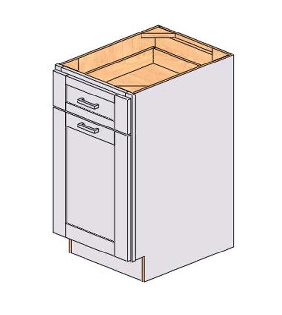 Sunique Base Cabinet 18-23.9 In Modern Lacquered Wood Kitchen Cabinet With 2 Drawers And Handle Knob