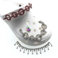 Chaîne Bling Rock en Métal Écologique Sengao pour Décoration de Sabots, Accessoire de Chaîne pour Bracelet avec Trous de 7-15 cm – Ventes Flash