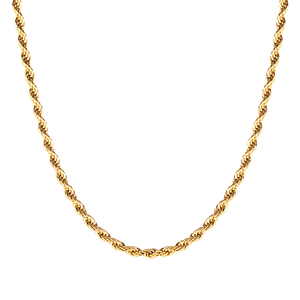 힙합 남성용 3mm 50cm 얇은 체인 18k PVD 골드 스테인리스 스틸 로프 트위스트 패션 체인 목걸이 - Product Image 1