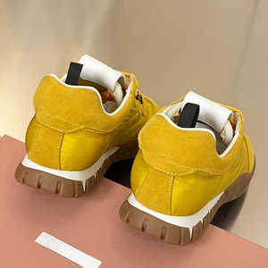 Zapatos Deportivos de Piel Auténtica con Cordones y Punta Cerrada, de Diseño, Color Brillante, Modernos, Casuales, Cómodos y Transpirables - Product Image 5