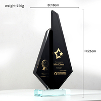 DEMO Haute Qualité Creative Black K9 Golf Crystal Trophées Société Réunion Annuelle Meilleur Employé Personnel Prix Trophée LOGO Personnalisé