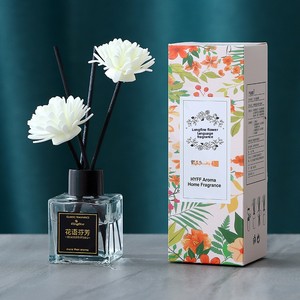 LONGFINE Set de Aromaterapia sin Fuego para el Hogar, Desodorante para Inodoros, Botella de Aromaterapia, Flores Secas de Ratán, Aroma Floral Duradero - Product Image 4