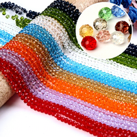 Perles Rondelles en Verre Recyclé AAA 4-10mm Non Plaquées Couleur Unie pour Bijoux Bohèmes Empilables Maximalistes Mariage Marin