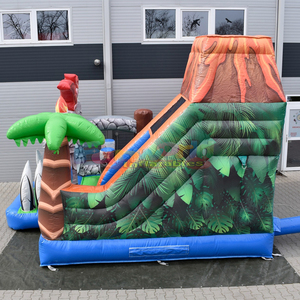 Castillo inflable con tobogán de dinosaurio, brincolín inflable comercial para niños, combo de juegos inflables para exteriores. - Product Image 3