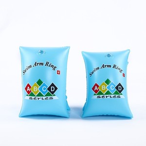 Bouées de natation gonflables pour enfants, manches aquatiques épaissies avec motif lettres ABCD, couleurs orange, bleu, jaune - Product Image 3