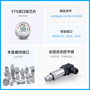 Transmetteur de pression Suzhou PCM360 0-40MPa 4-20mA 24VDC Capteur en silicium diffusé - Product Image 2