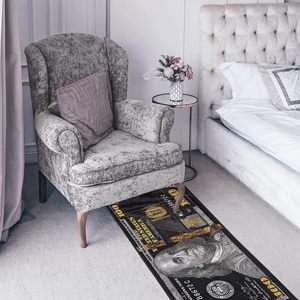 Tappeti da dollaro di colore nero Tappeto da 100 dollaro da terra tappeto antiscivolo per soggiorno <span class=keywords><strong>camera</strong></span> da letto coperta da esterno - Product Image 4